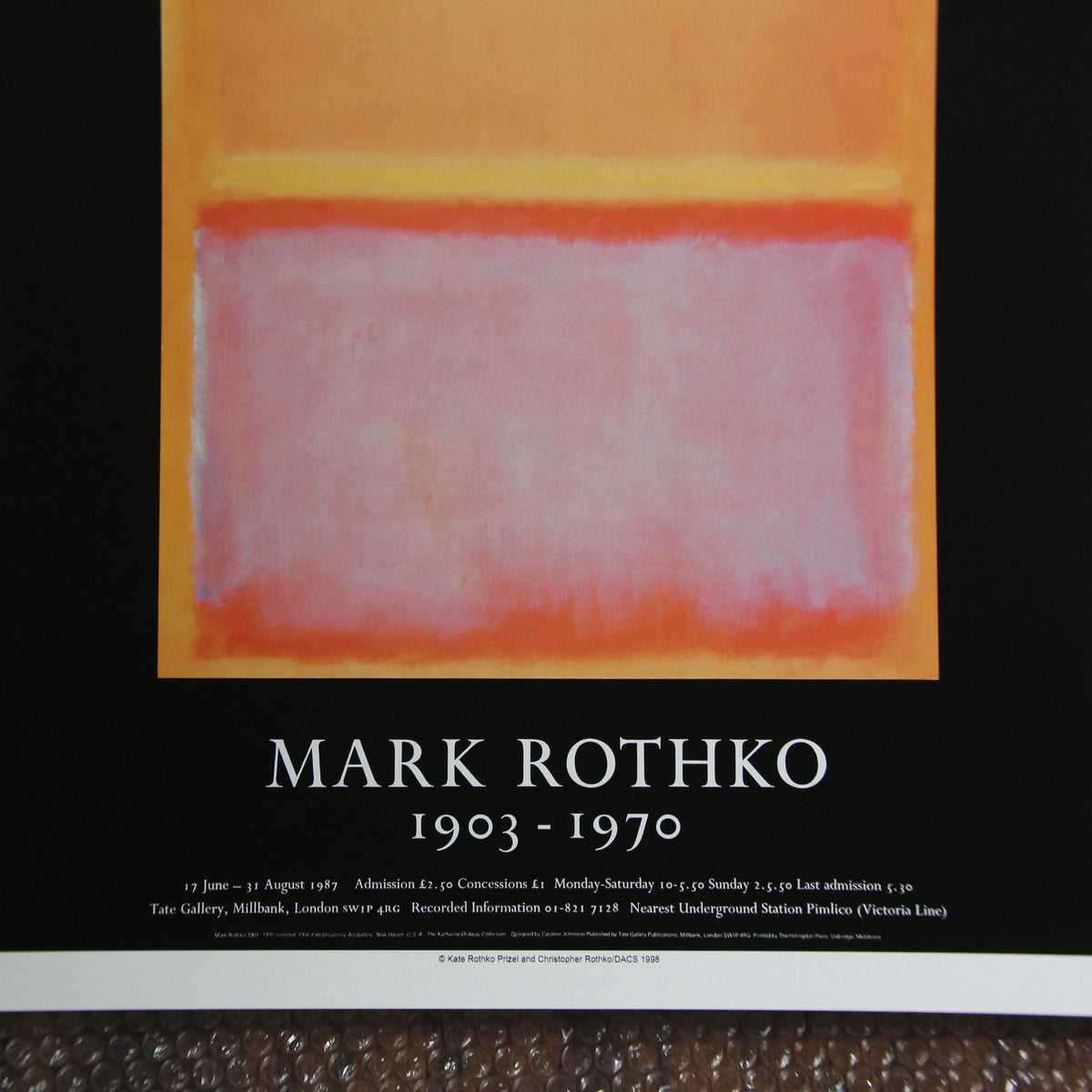 マーク・ロスコ <THE TATE GALLERY> 輸入ポスター 限定10枚】