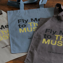 画像をギャラリービューアに読み込む, Fly Me to The MUSEUM エコバッグ チャコール