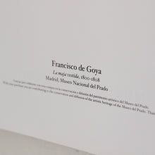 画像をギャラリービューアに読み込む, Cartel "La maja vestida"
