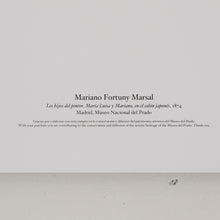 画像をギャラリービューアに読み込む, Cartel "Los hijos del pintor, Maria Luisa y Mariano, en el salón japonés"