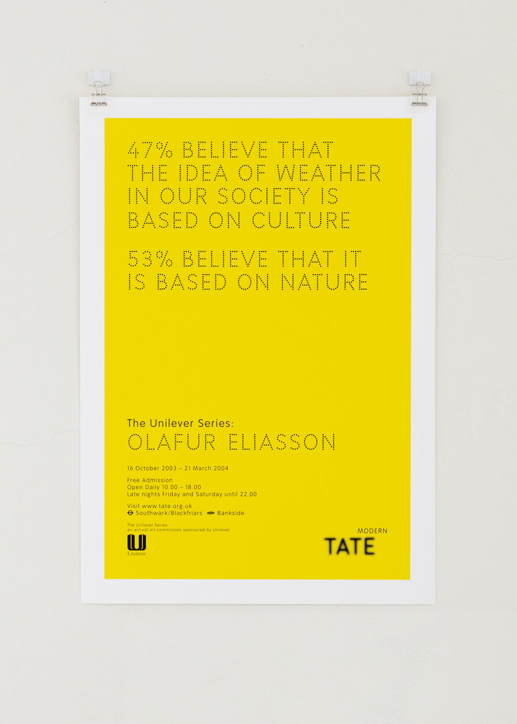 Olafur Eliasson (2004 Tate vintage poster reproduction)