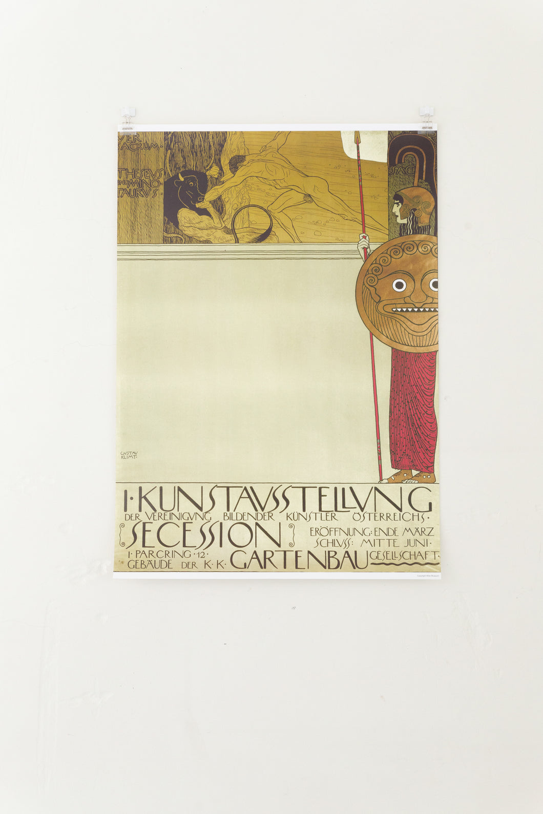 Plakat zu Secessionsausstellungen: Gustav Klimt, 1898