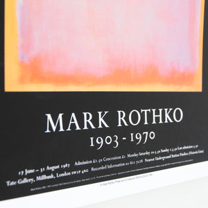 Mark Rothko: 1903-1970  (1987 Tate vintage poster reproduction)